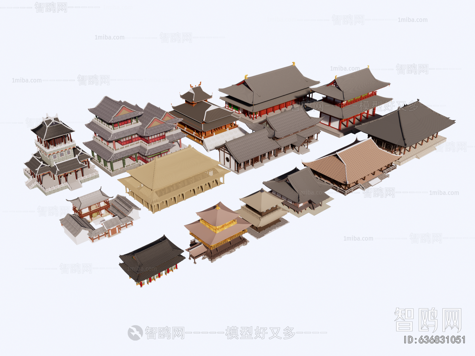 Chinese Style Ancient Architectural Buildings