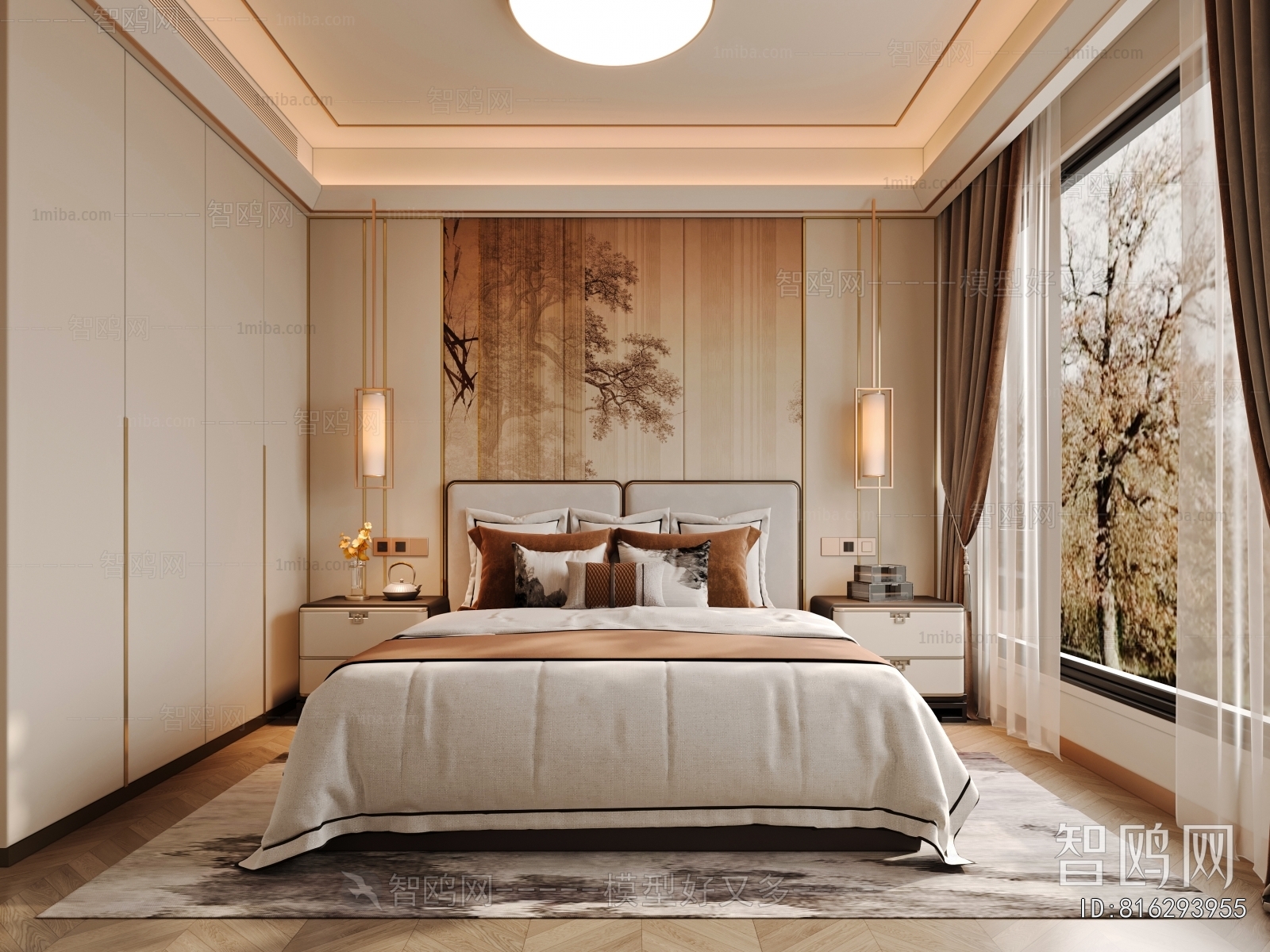 New Chinese Style Bedroom