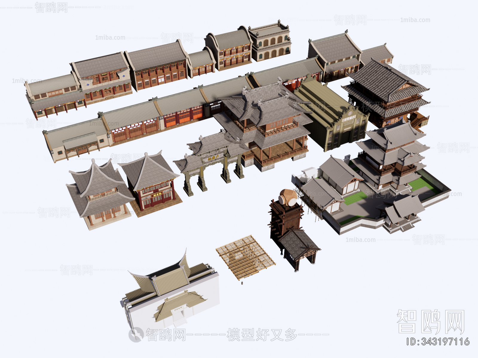 Chinese Style Ancient Architectural Buildings