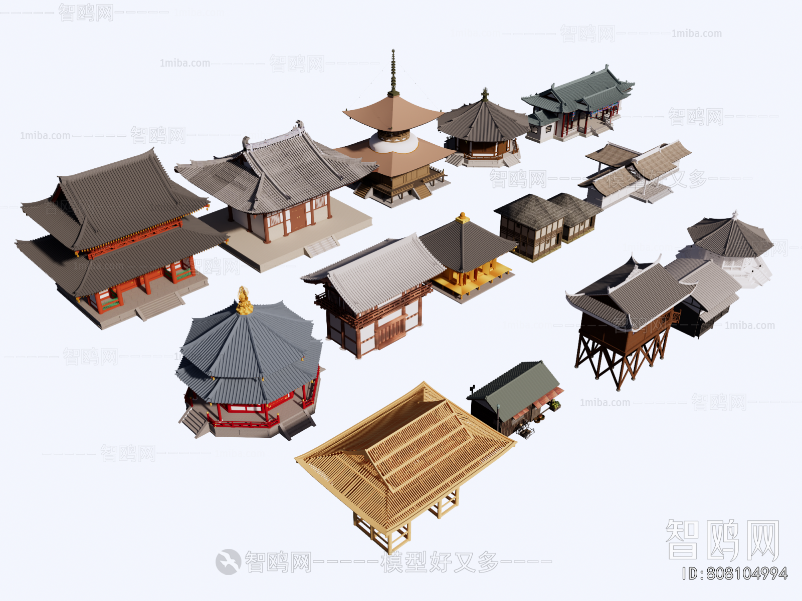 Chinese Style Ancient Architectural Buildings