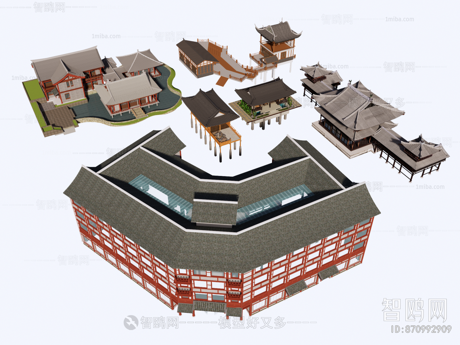 Modern Ancient Architectural Buildings