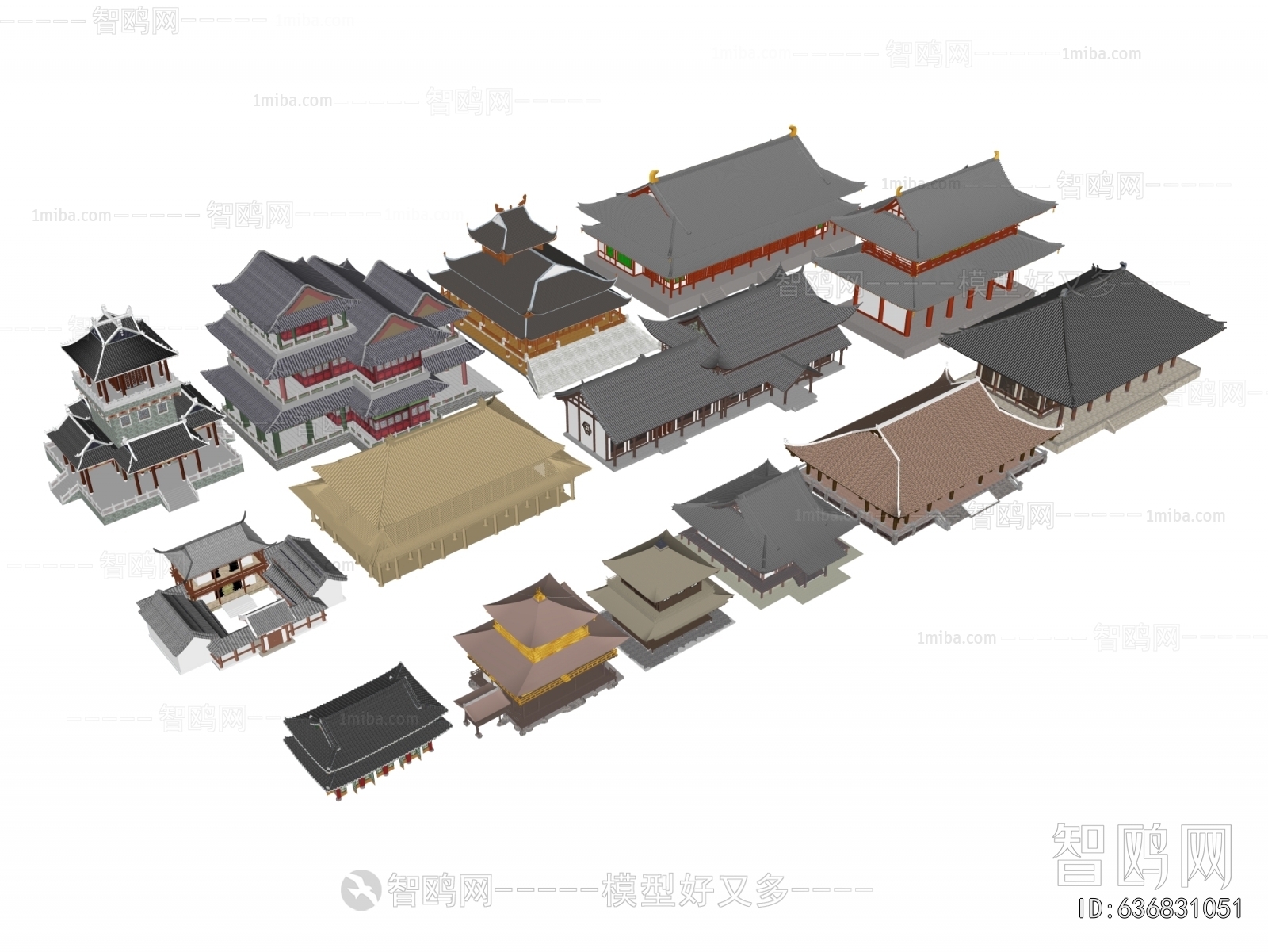 Chinese Style Ancient Architectural Buildings