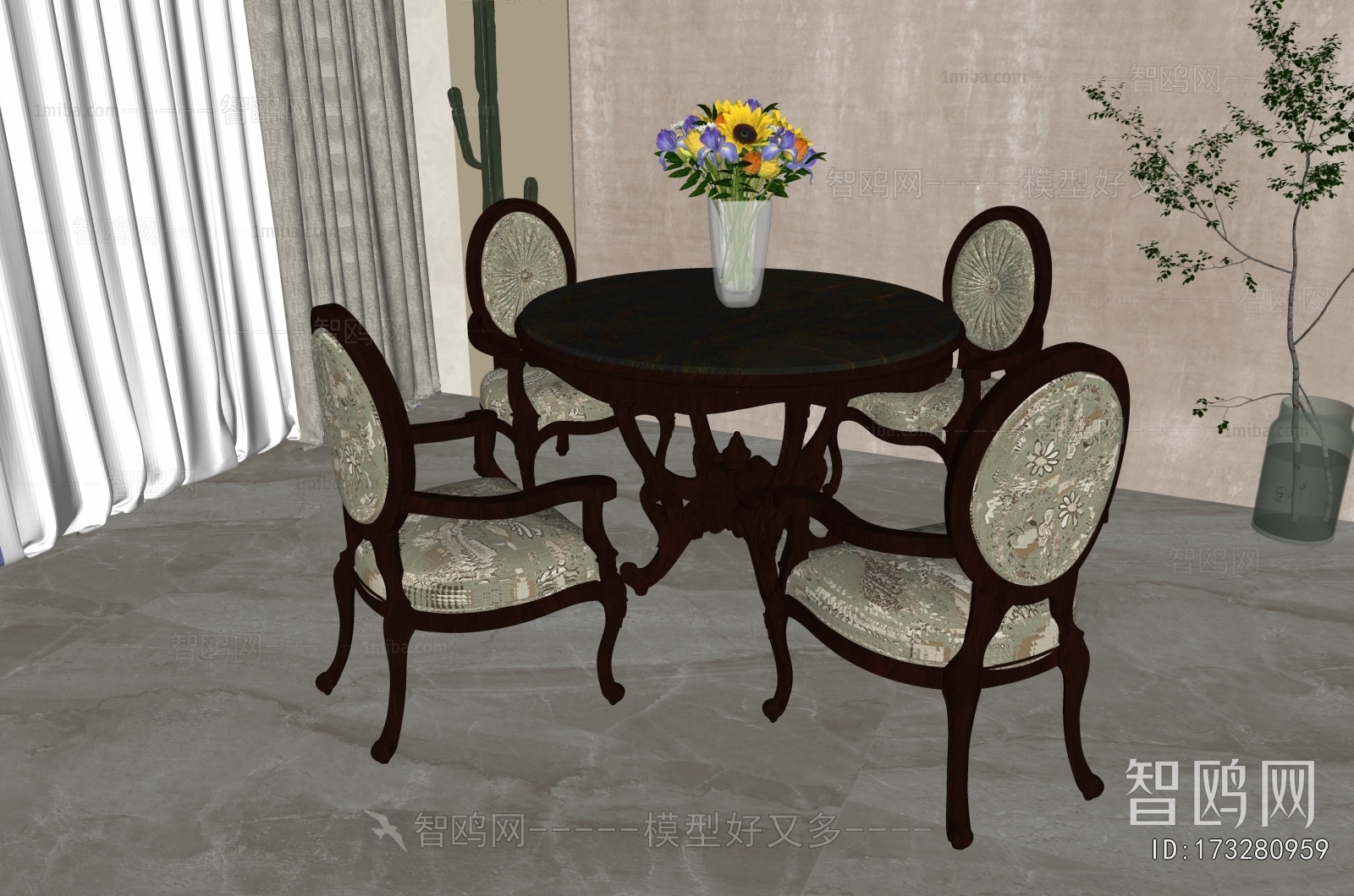 American Style Dining Table And Chairs