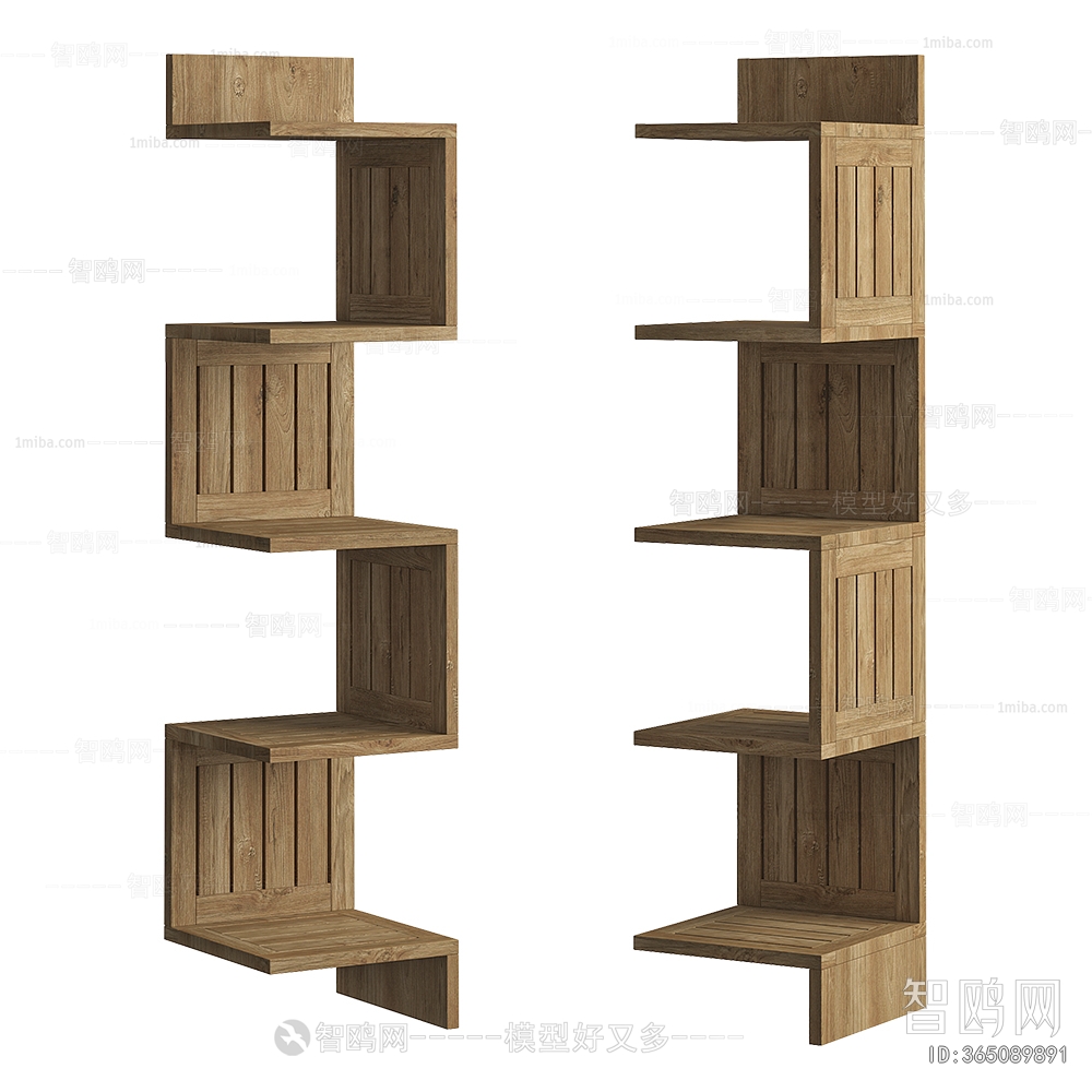 现代简约木制书架
