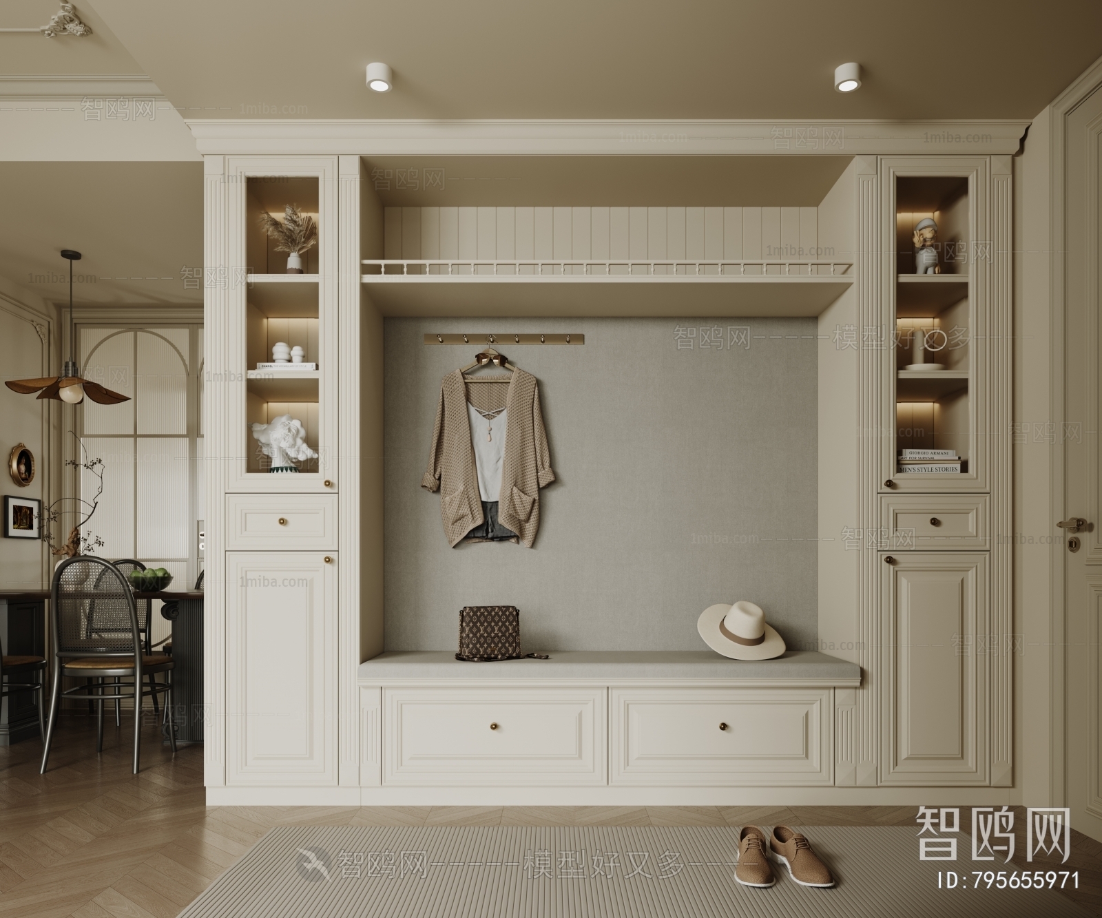 French Style Shoe Cabinet