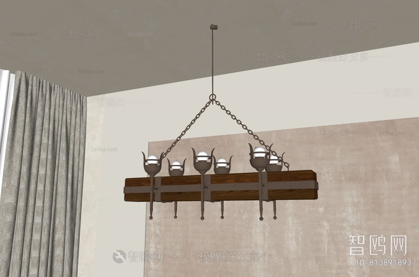 American Style Long Chandelier