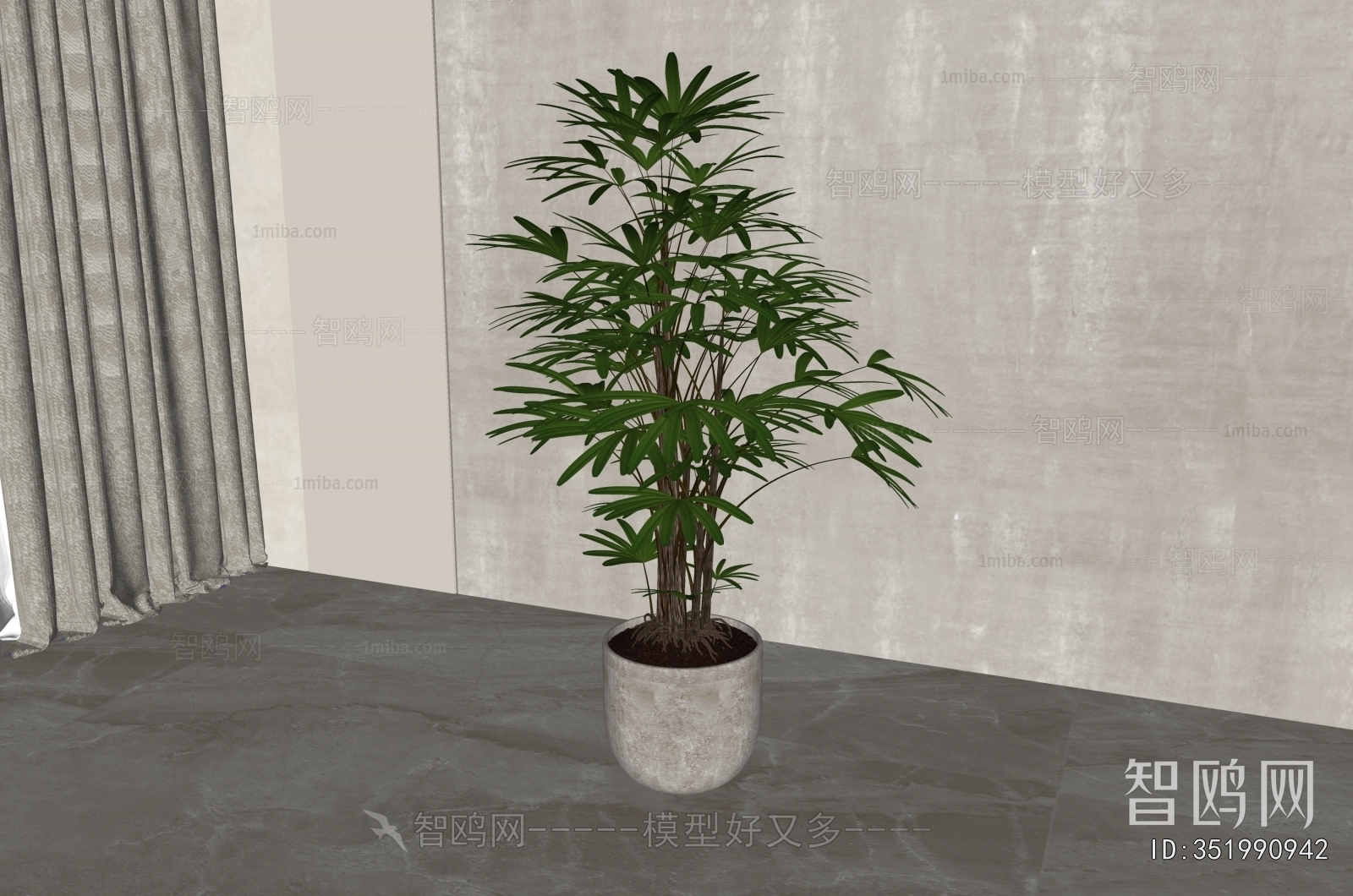 Modern Ground Green Plant Potted Plants