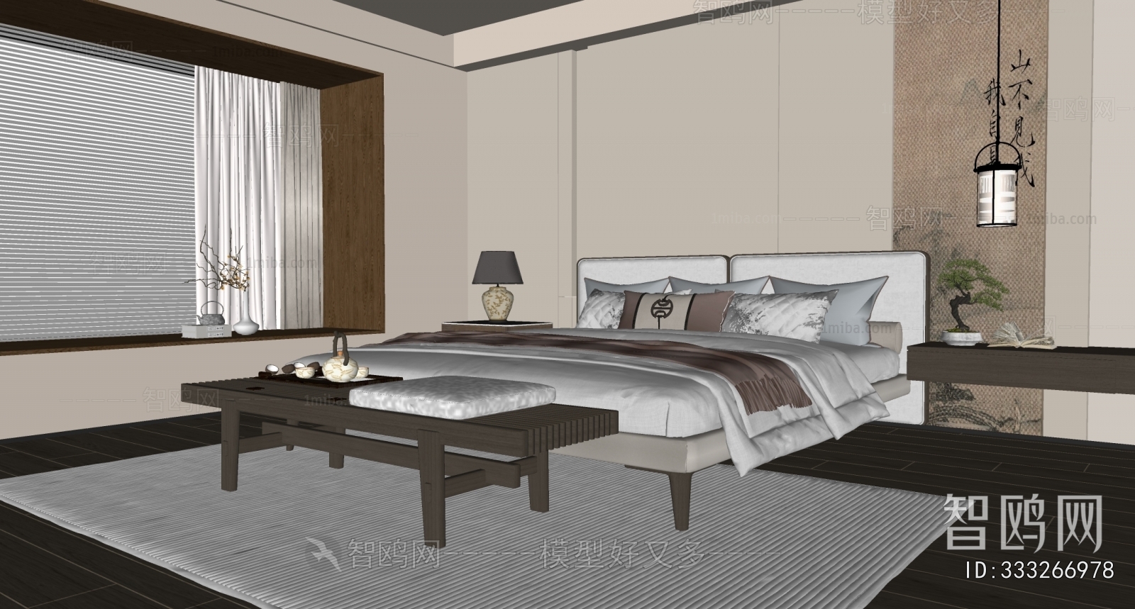 New Chinese Style Bedroom