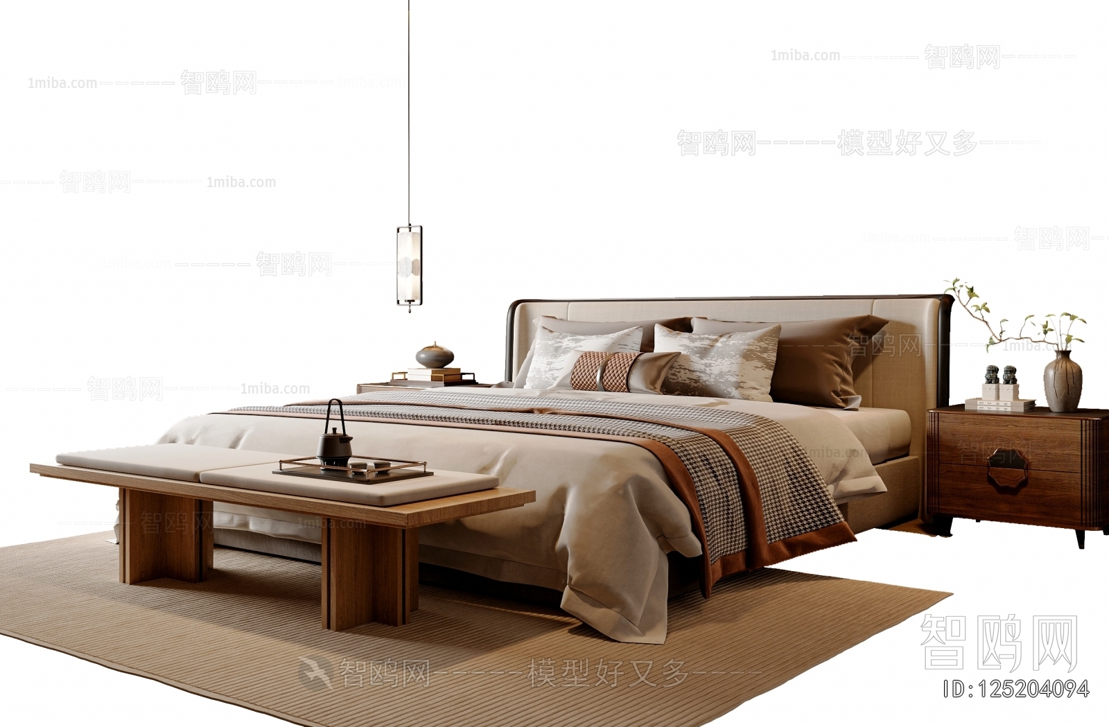 New Chinese Style Double Bed