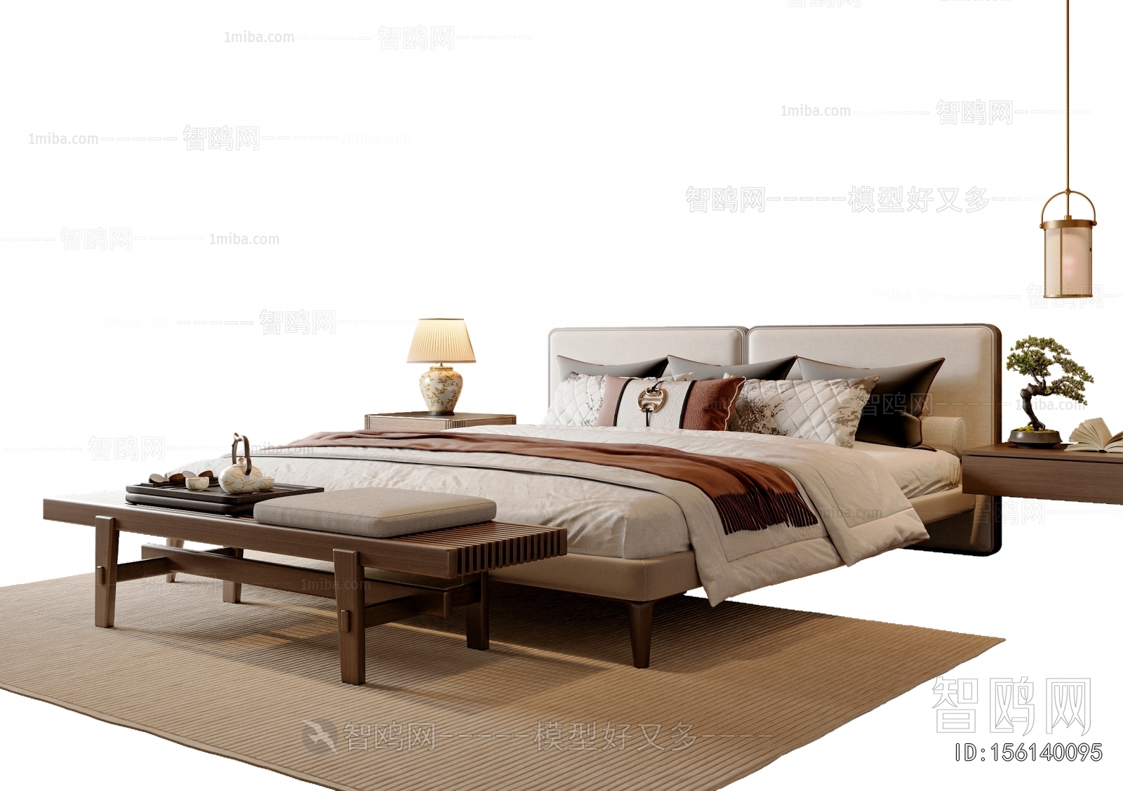 New Chinese Style Double Bed