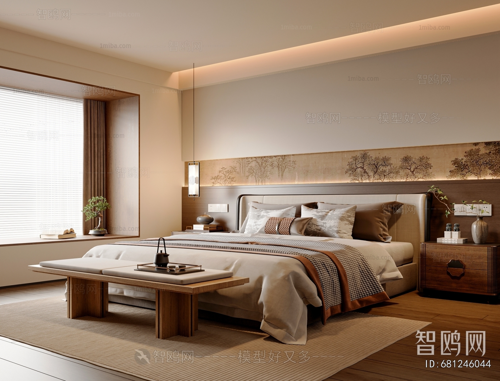 New Chinese Style Bedroom