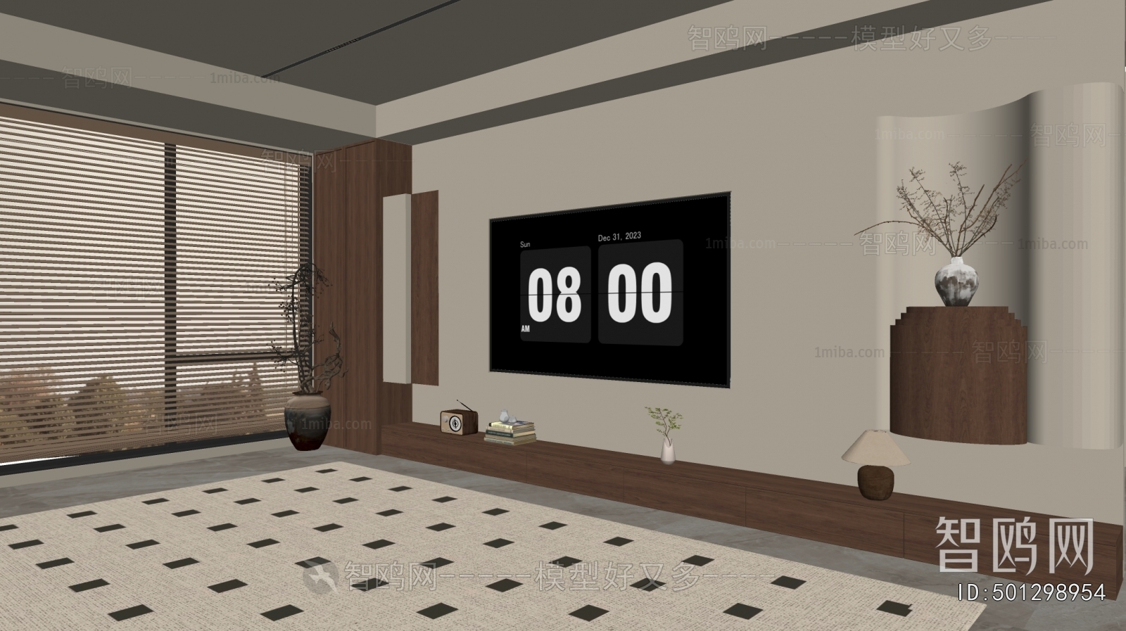 Wabi-sabi Style TV Wall