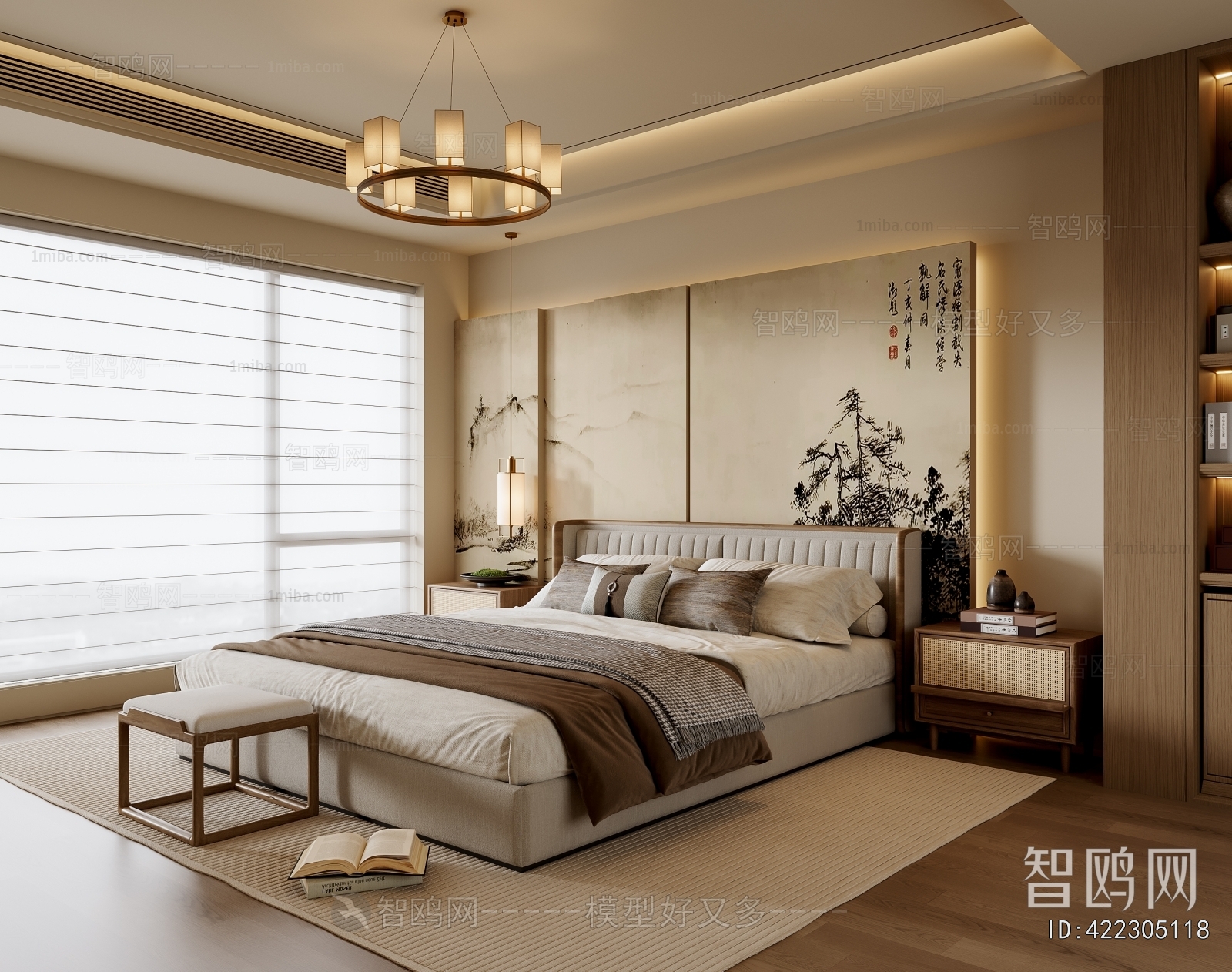 New Chinese Style Bedroom