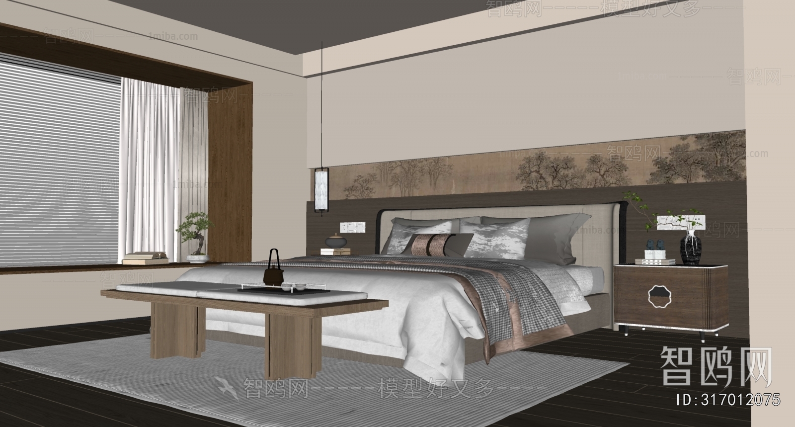 New Chinese Style Bedroom