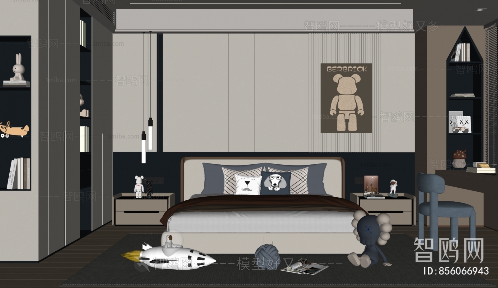 Modern Boy's Room And Son's Room