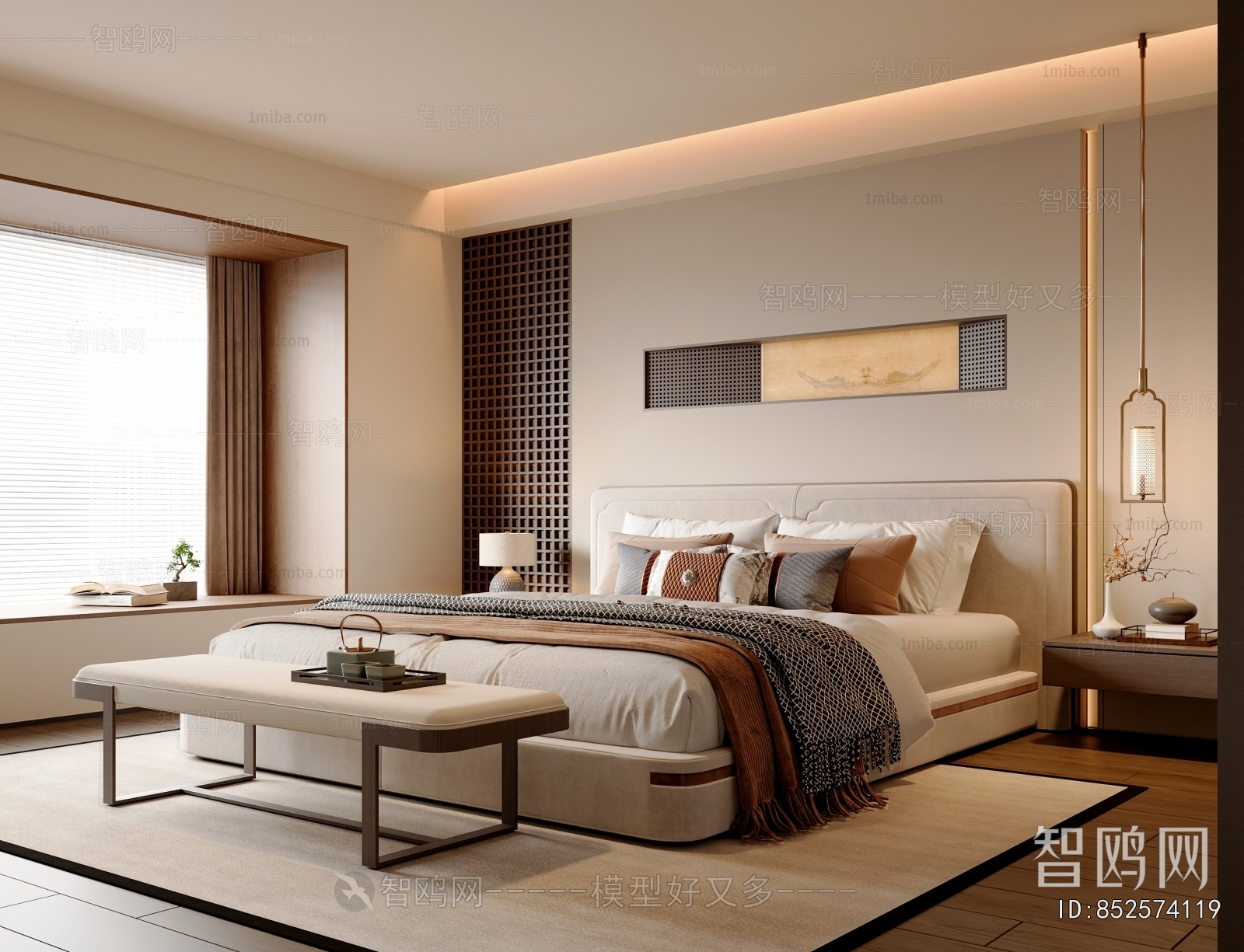 New Chinese Style Bedroom