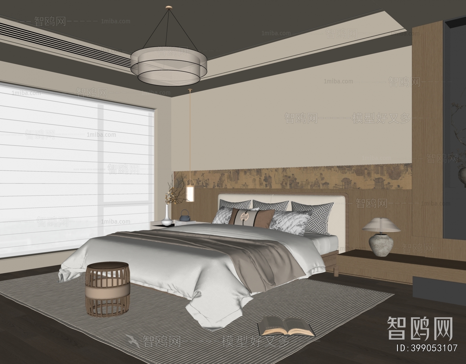 New Chinese Style Bedroom