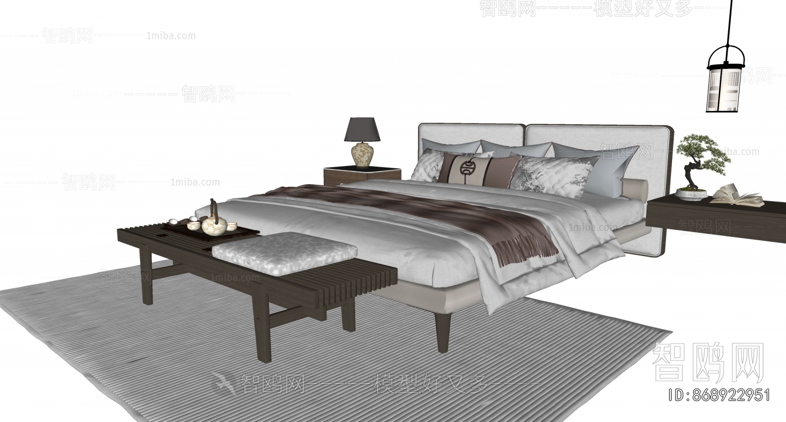 New Chinese Style Double Bed