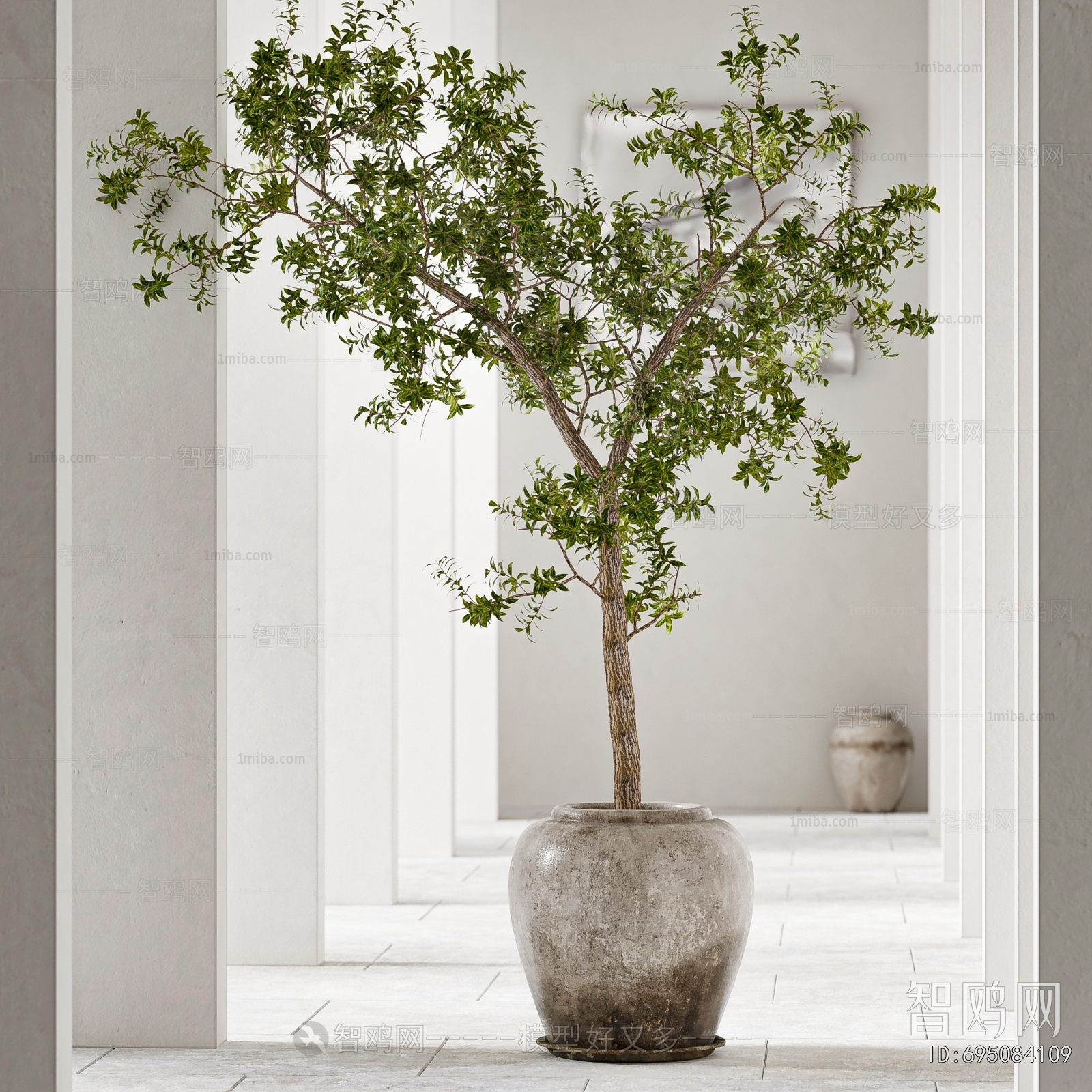 Wabi-sabi Style Ground Green Plant Potted Plants