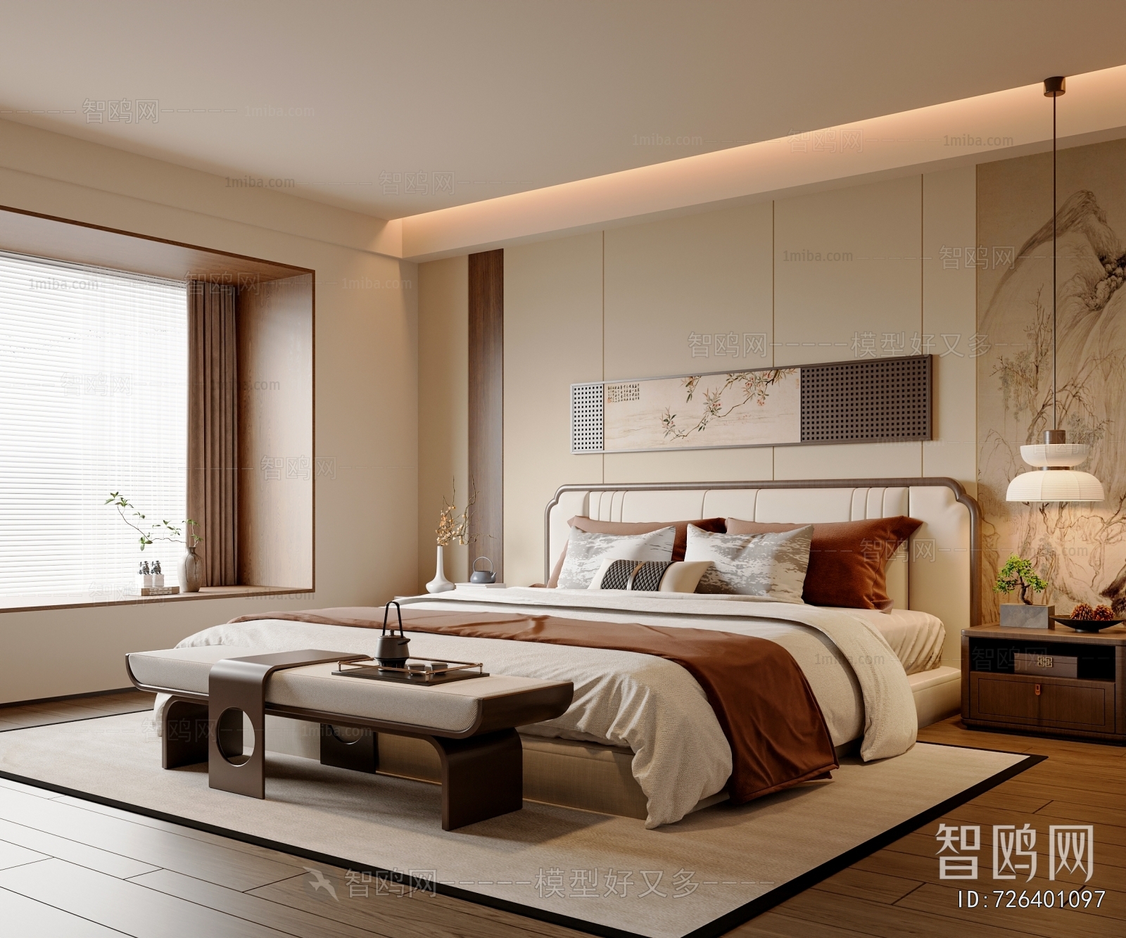 New Chinese Style Bedroom