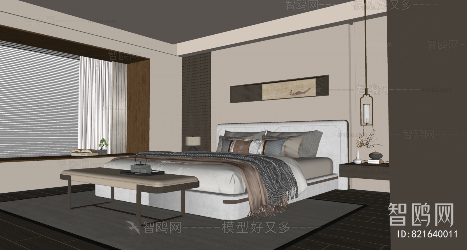 New Chinese Style Bedroom