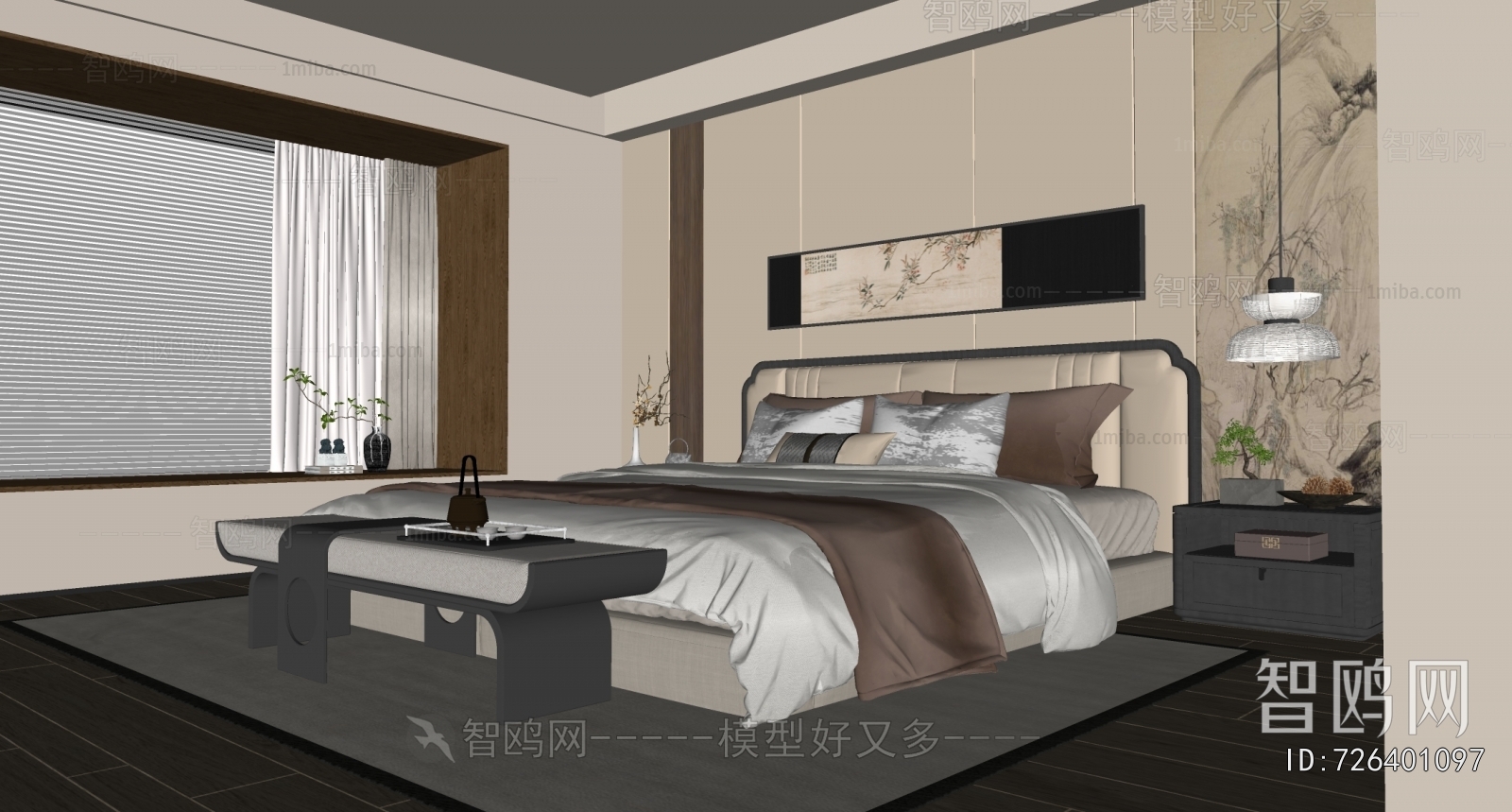 New Chinese Style Bedroom