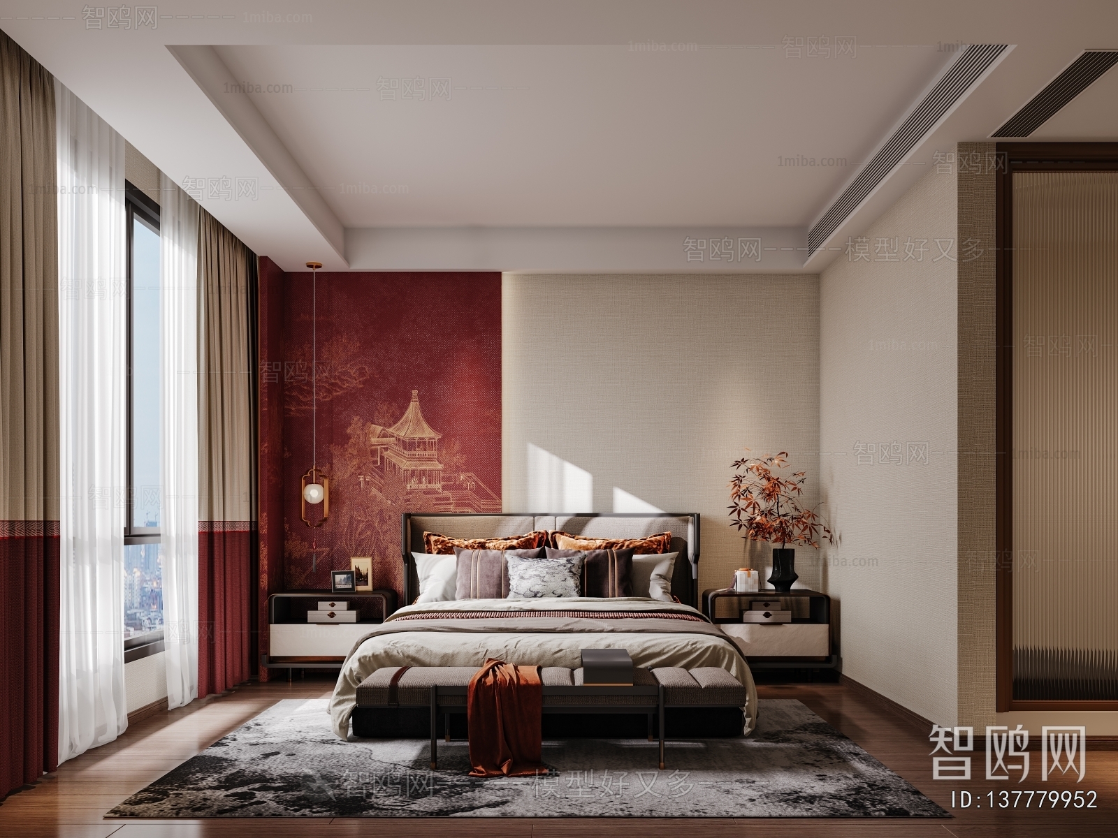 New Chinese Style Bedroom