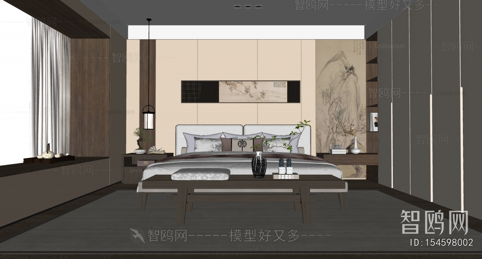 New Chinese Style Bedroom