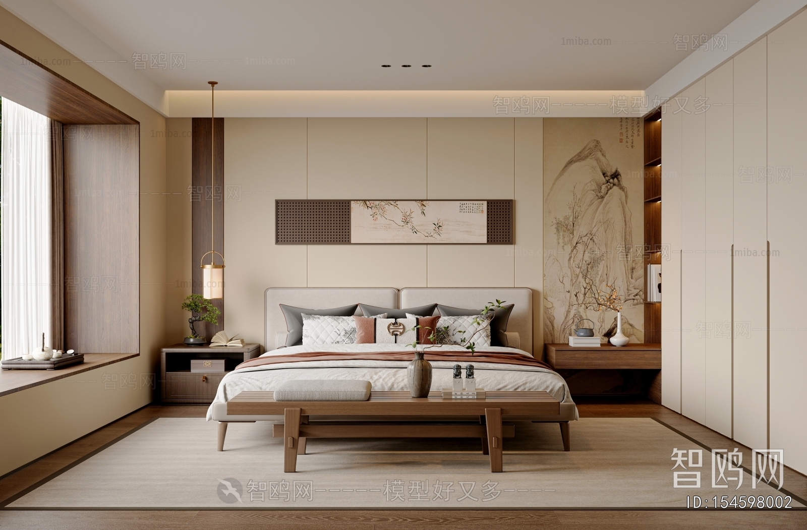 New Chinese Style Bedroom