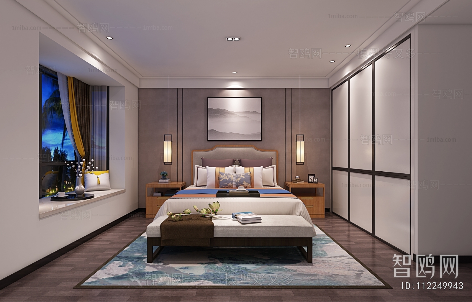 New Chinese Style Bedroom