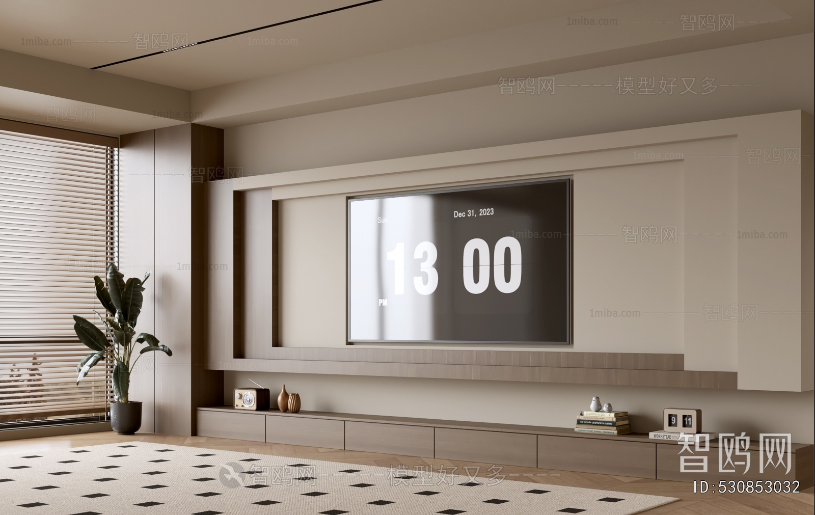 Wabi-sabi Style TV Wall