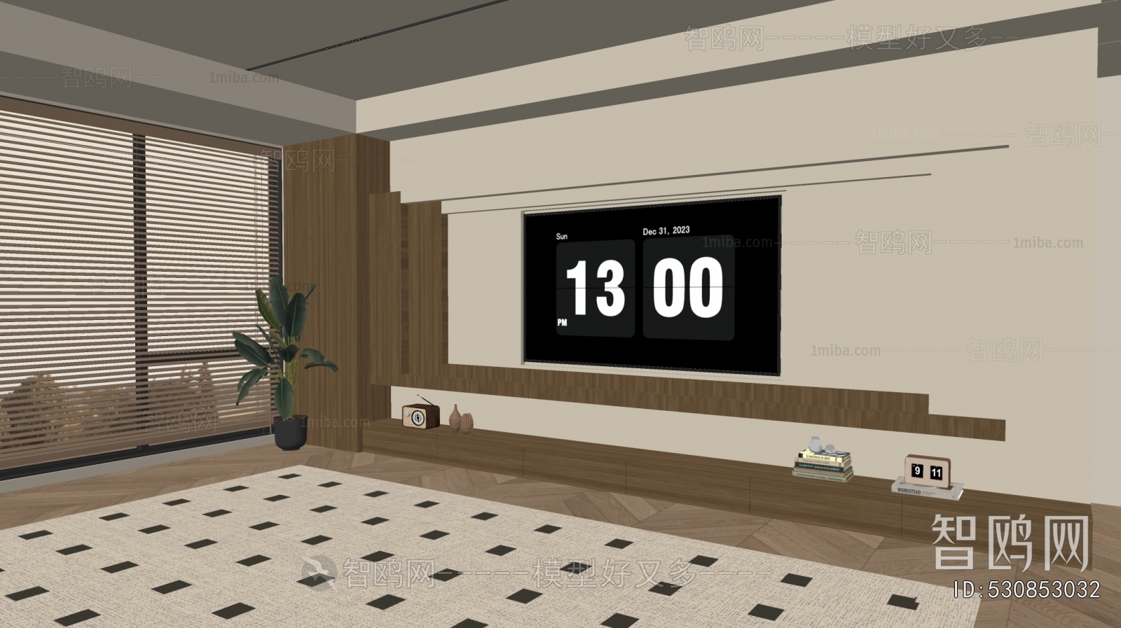 Wabi-sabi Style TV Wall