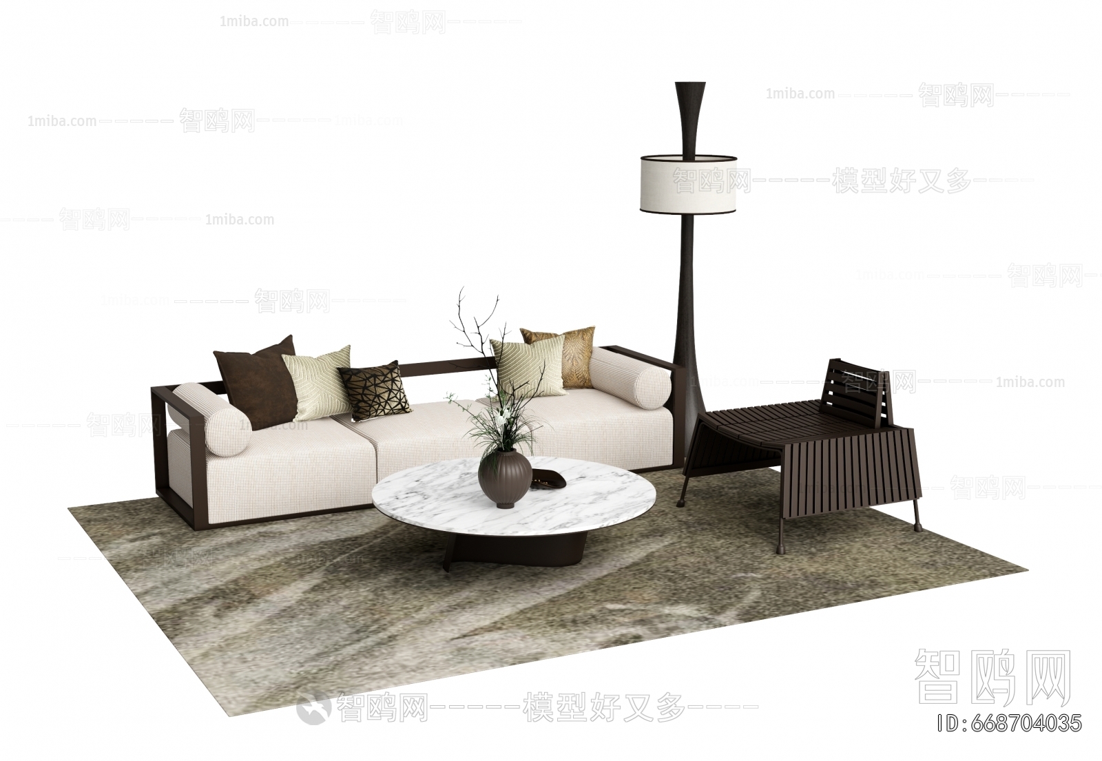 New Chinese Style Sofa Combination