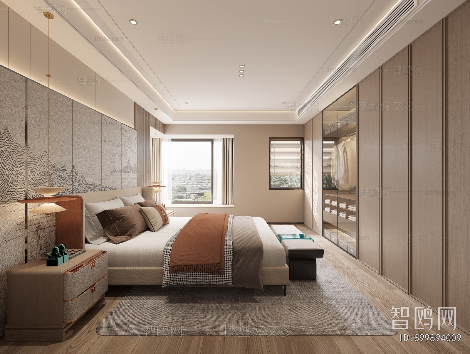 New Chinese Style Bedroom