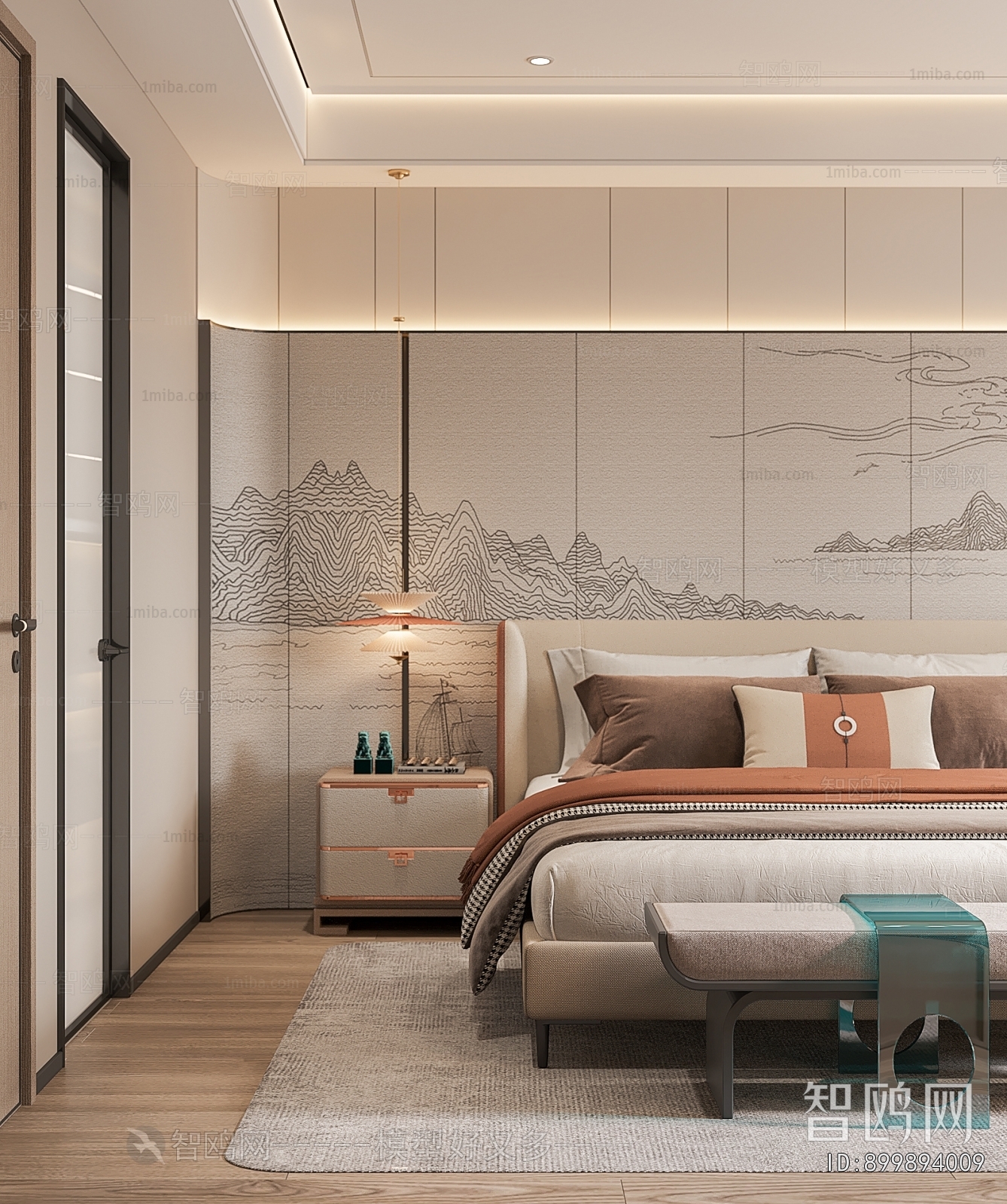 New Chinese Style Bedroom