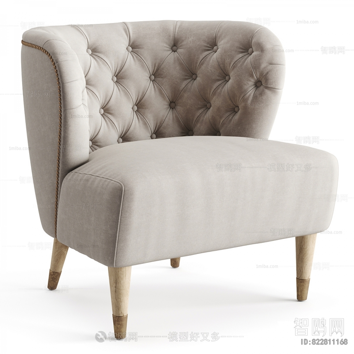 Simple European Style Single Sofa