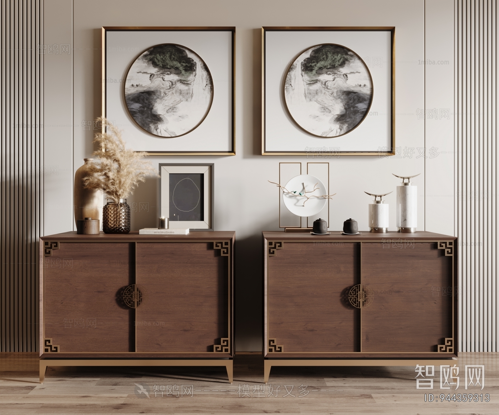 Chinese Style Bedside Cupboard