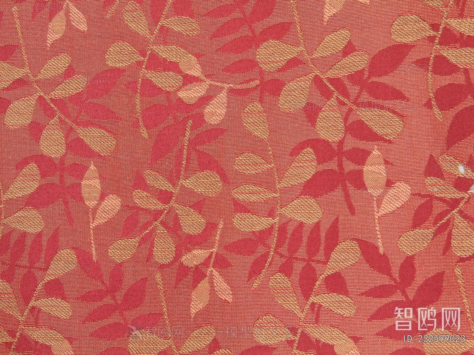 现代红色花纹布料
