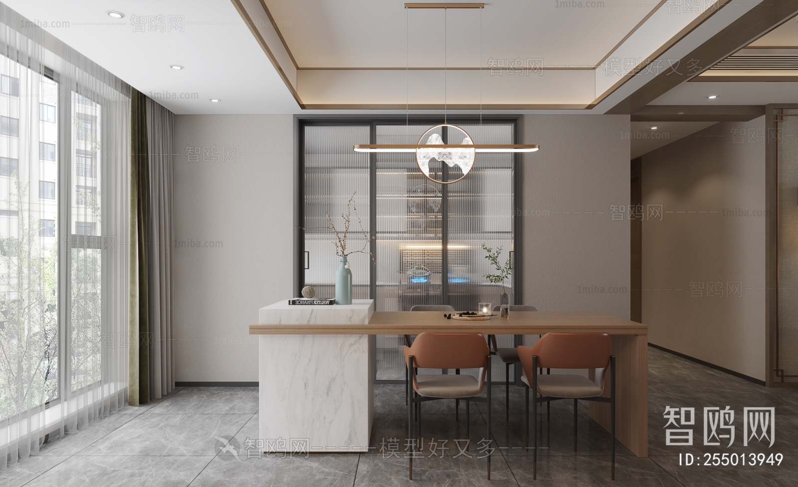 New Chinese Style A Living Room