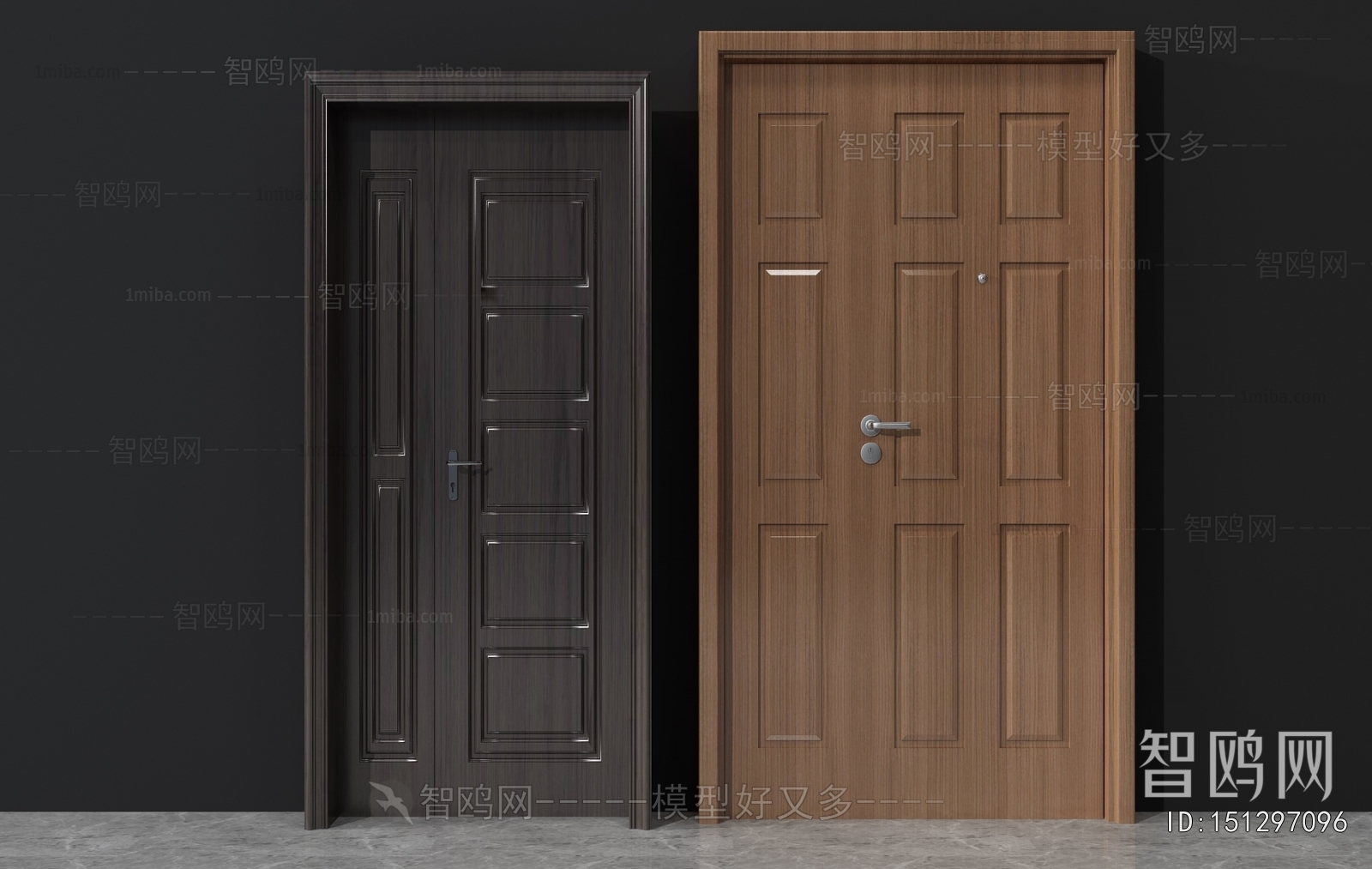 Simple European Style Entrance Door