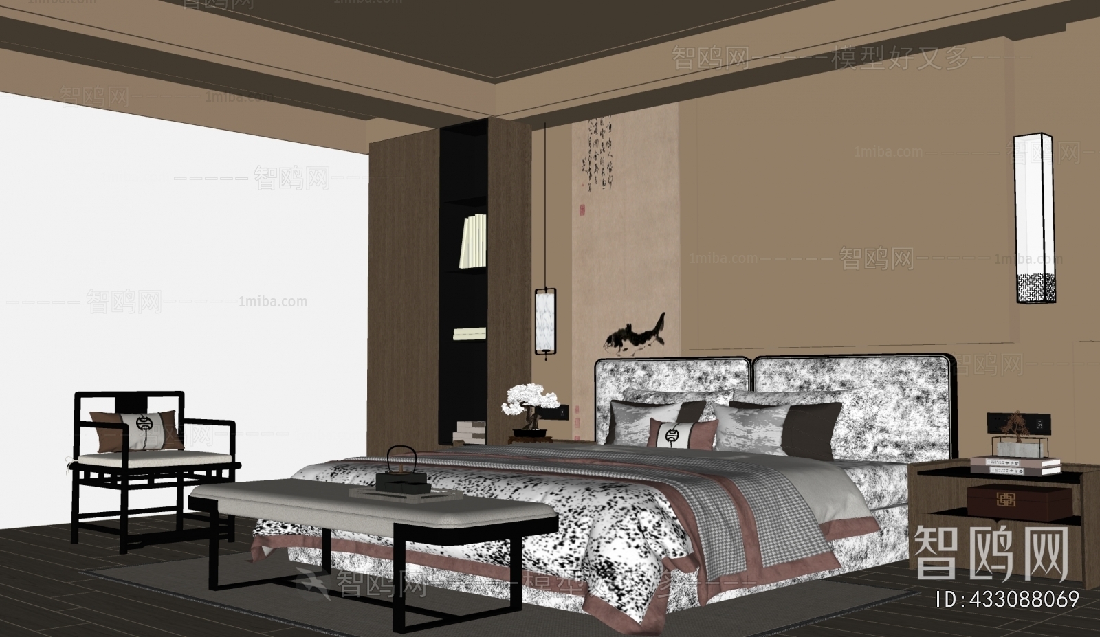 New Chinese Style Bedroom