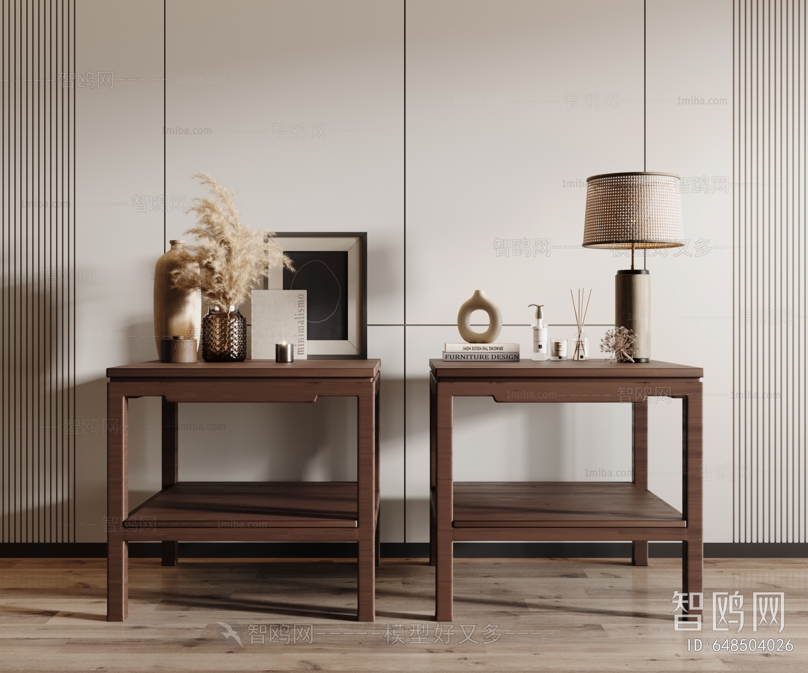 Chinese Style Bedside Cupboard