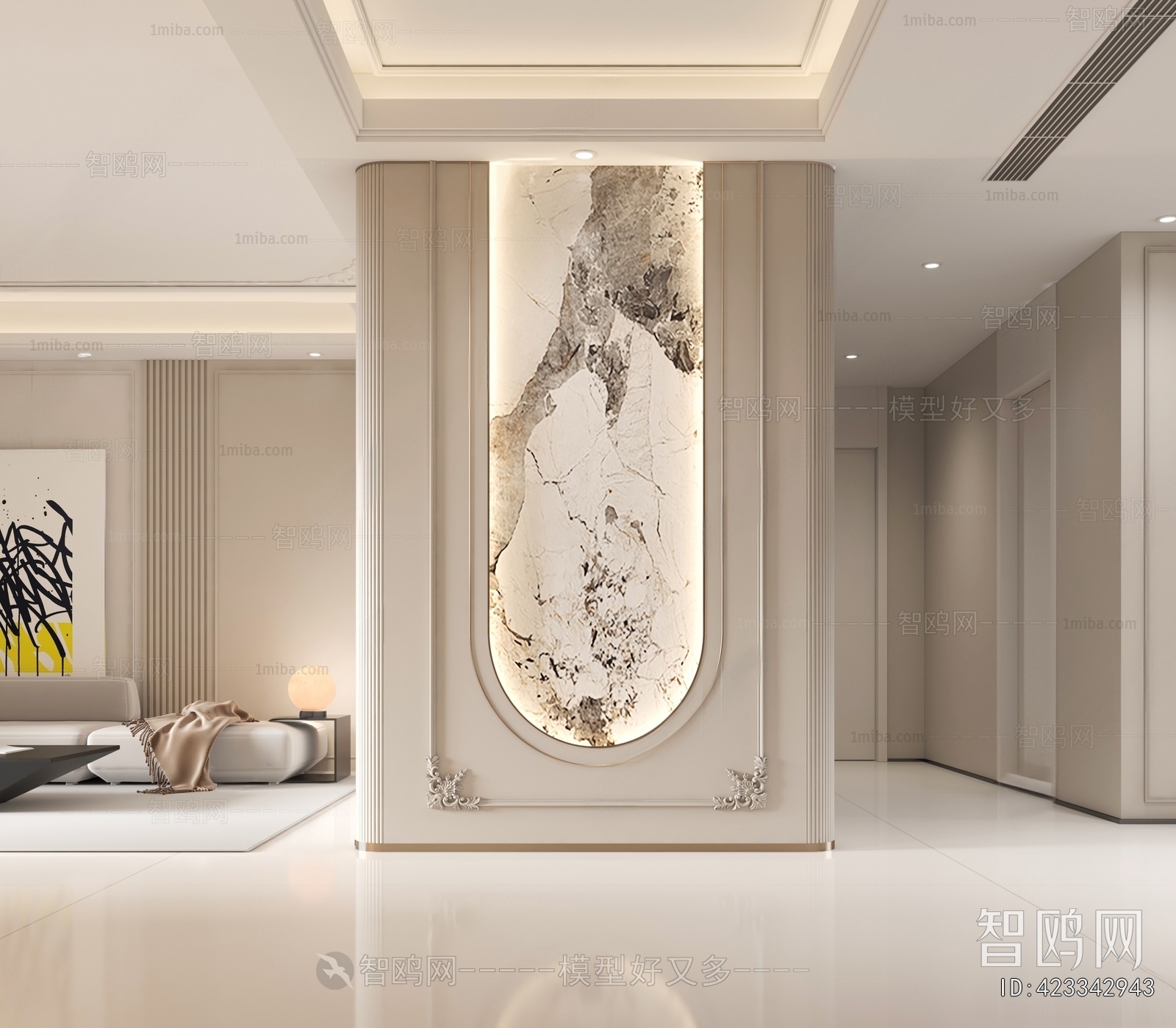 French Style Hallway