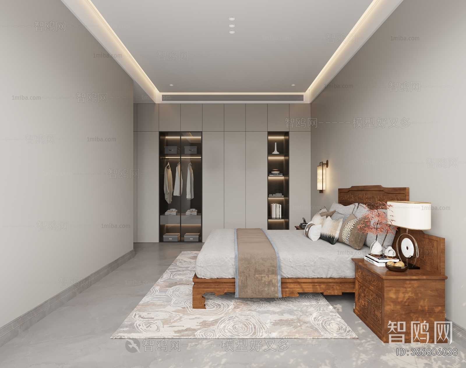 New Chinese Style Bedroom