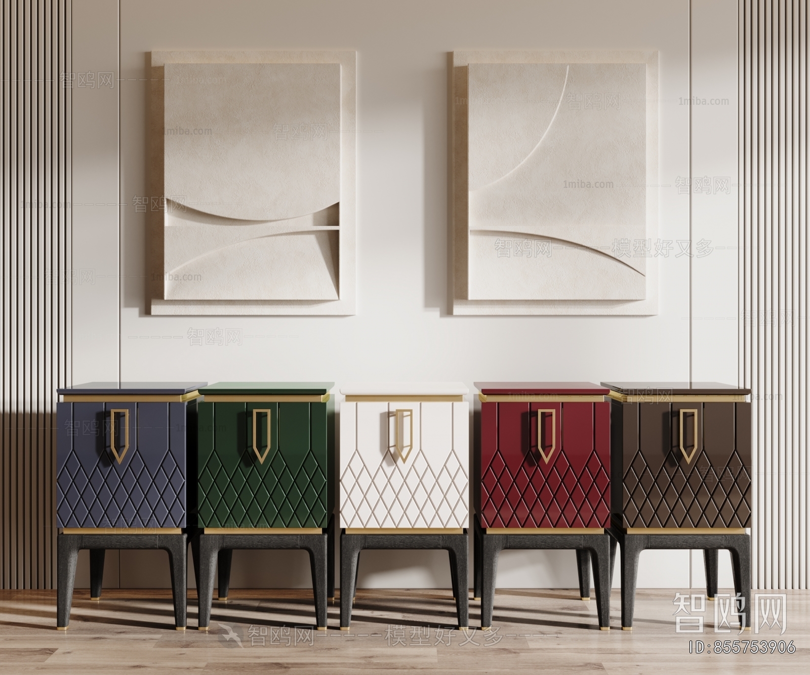 European Style Bedside Cupboard