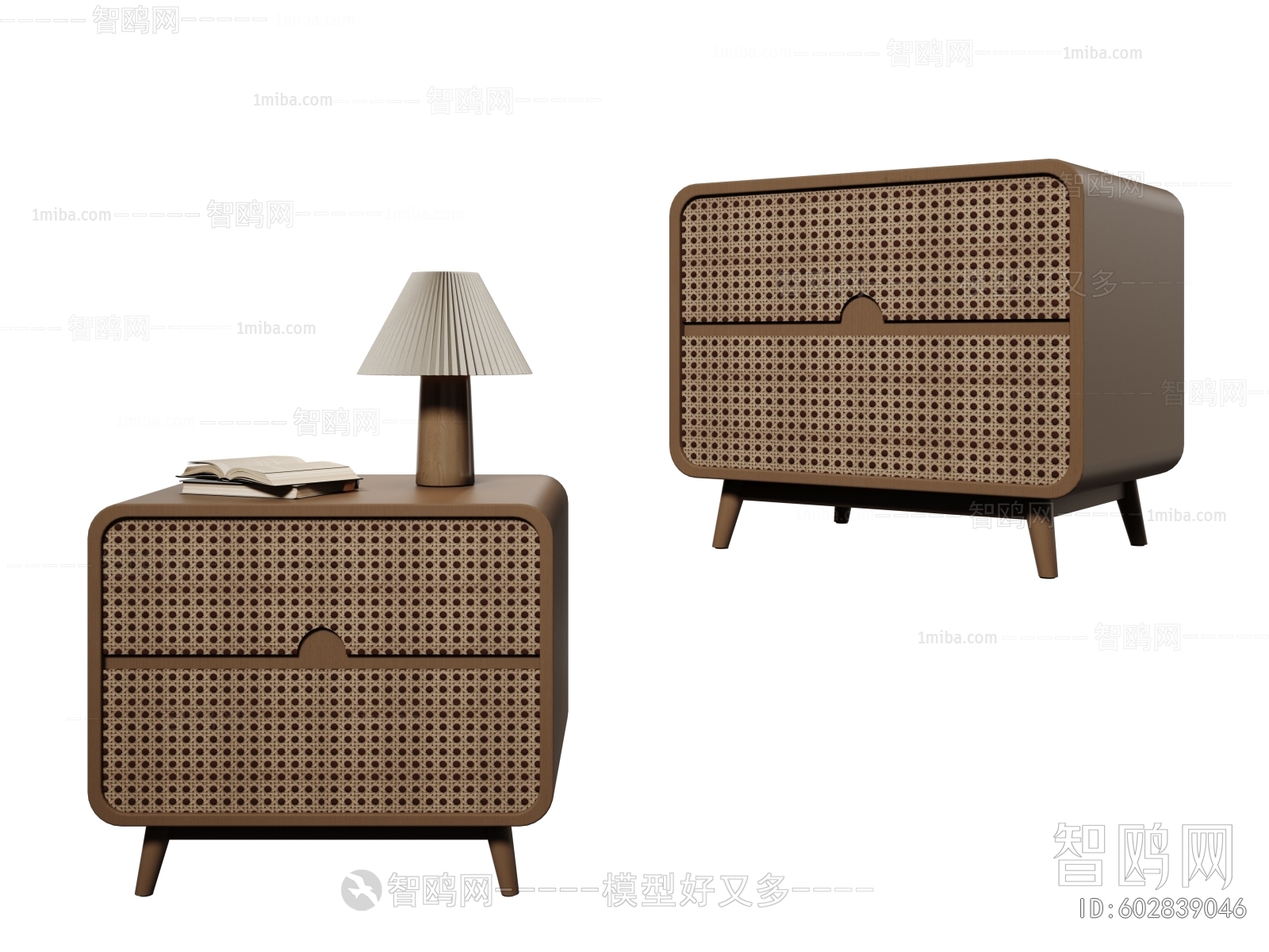 Wabi-sabi Style Bedside Cupboard