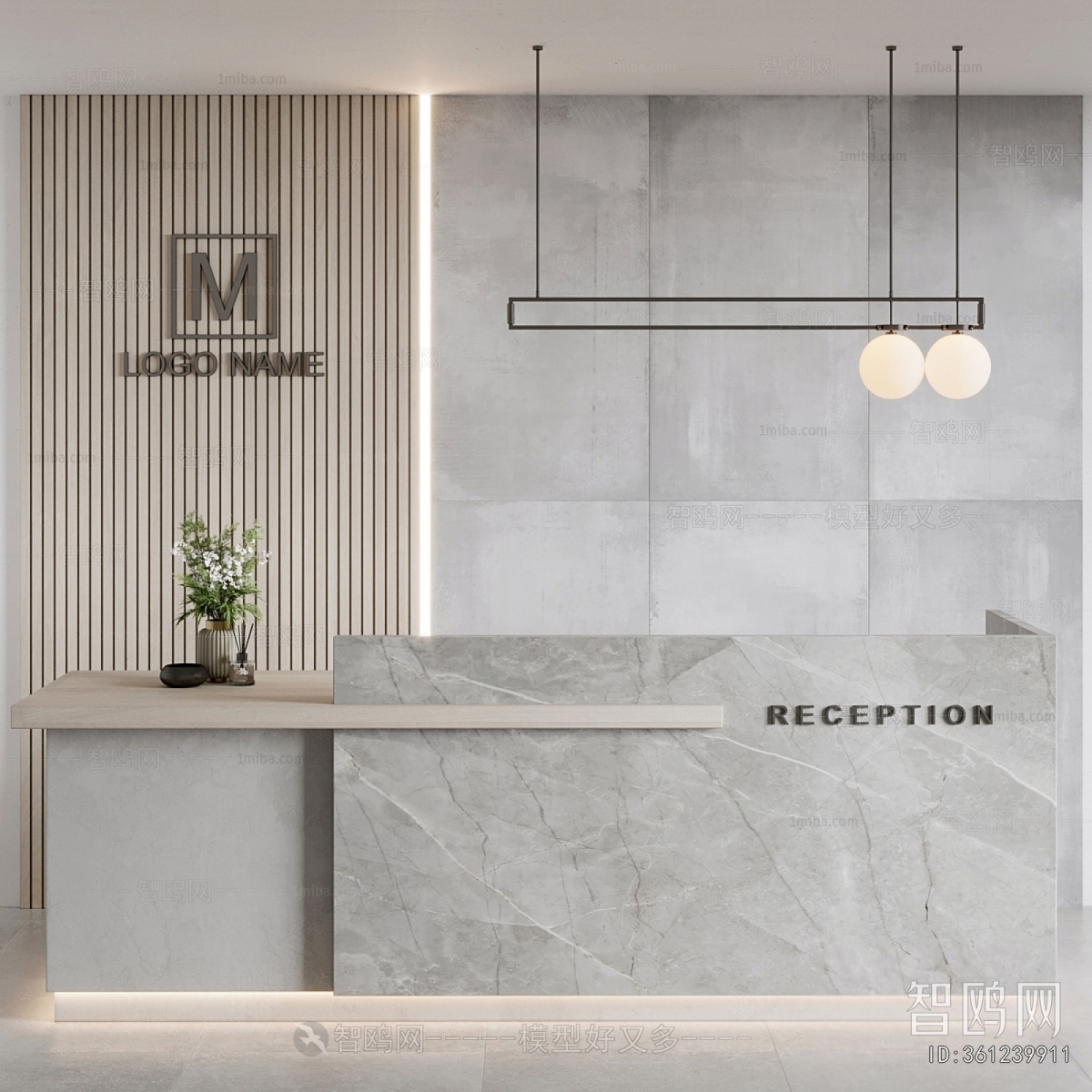 Modern Office Reception Desk