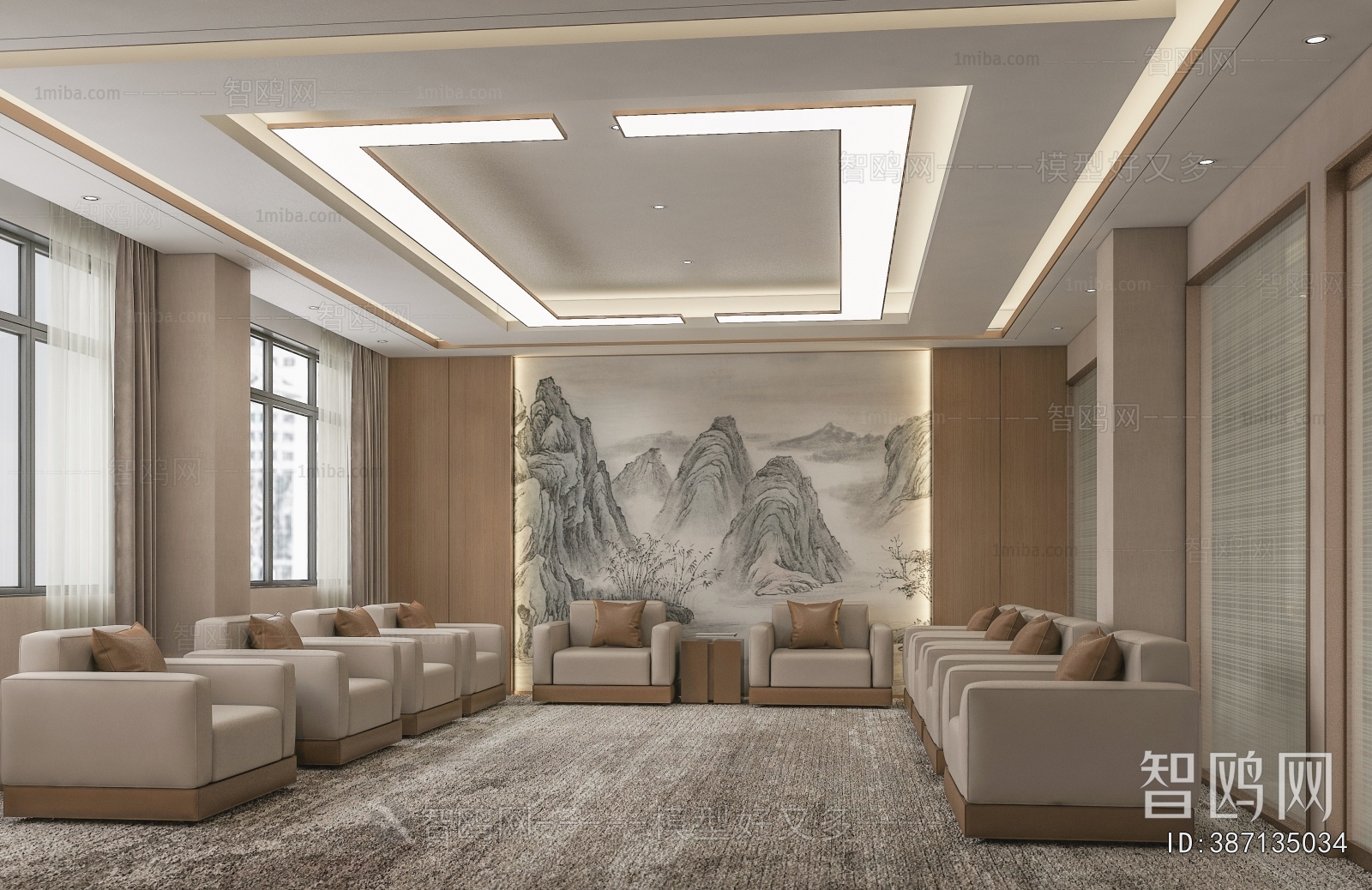 New Chinese Style Reception Room