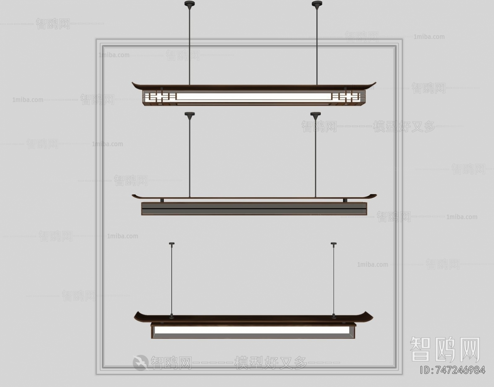 New Chinese Style Long Chandelier