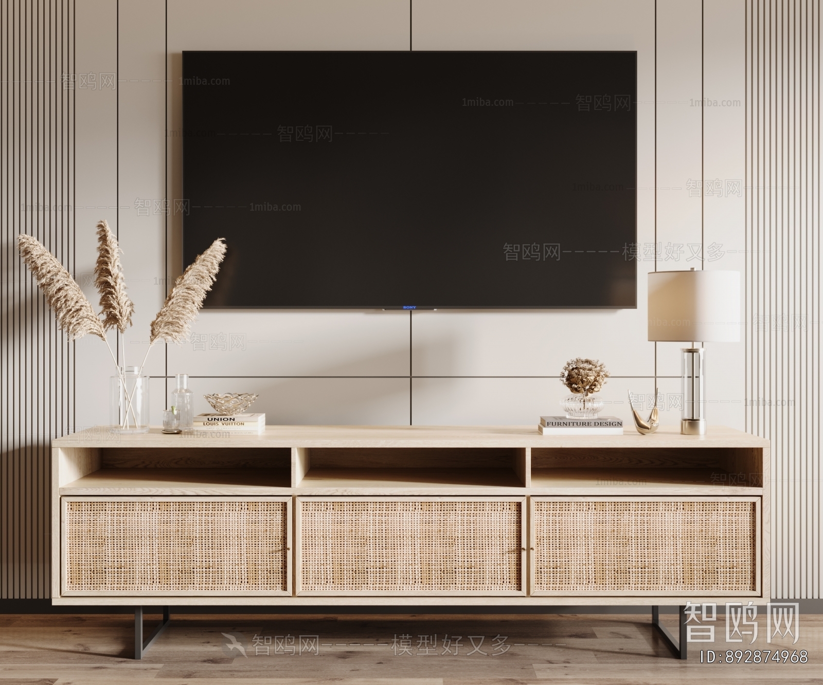 Wabi-sabi Style TV Cabinet